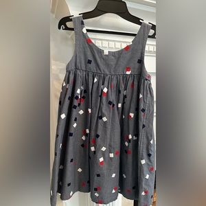 Girls Lacoste summer sleeveless chambray dress size 4 (like new)